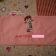 Pink towel with Doc McStuffins design embroidered 