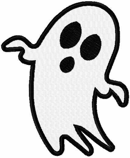 Dancing ghost free embroidery design