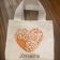 Cotton bag with Fall Leaves Heart embroidery design