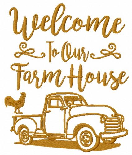 Welcome to our farm house machine embroidery design