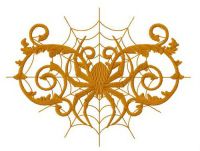 Hidden spider embroidery design