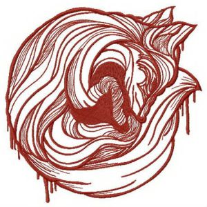 Fox dreams embroidery design