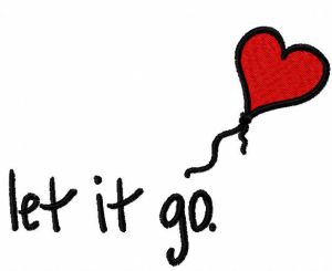 Let it go heart embroidery design