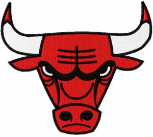 Desenho de bordado com logotipo 2 do Chicago Bulls