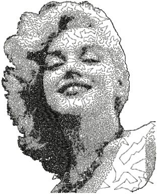 Marilyn Monroe photo free embroidery design