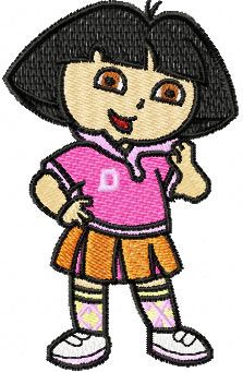 Dora the Explorer Scout machine embroidery design