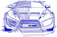 Sport car 3 embroidery design