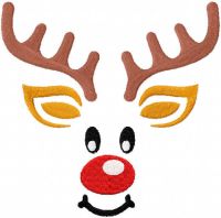 Reindeer face free embroidery design