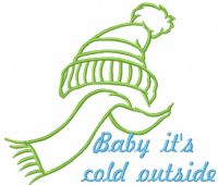 Baby It's Cold Outside free embroidery design 2