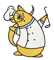 Chef cat 12 embroidery design
