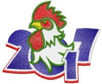 Rooster 2017 free machine embroidery design