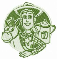 Woody and Bullseye embroidery design