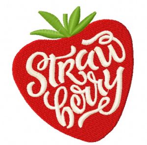 Strawberry embroidery design