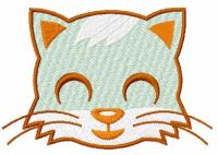 Sleeping cat face free embroidery design