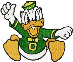 Oregon Ducks Logo embroidery design