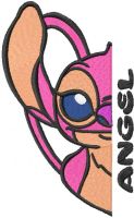Angel one side embroidery design