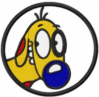Dog nickelodeon embroidery design