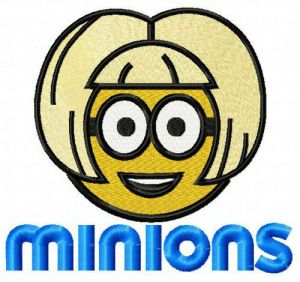 Blonde Minion 2 embroidery design