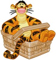 Tigger in basket embroidery design