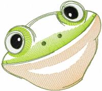 Sehr süßes kleines Frosch-Stickdesign