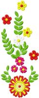 Flower decoration free embroidery design 12