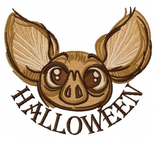 Halloween bat 3 machine embroidery design