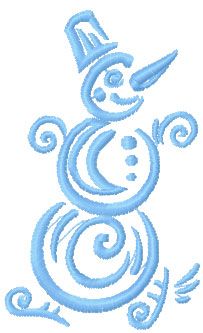 Christmas snowman free embroidery design 2