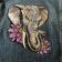 Embroidered indian elephant with lotus design
