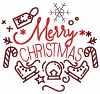 Merry Christmas 14 embroidery design