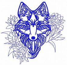Tribal wolf 5 embroidery design