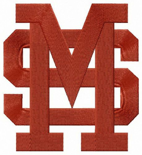 Mississippi State Bulldogs alternative logo machine embroidery design