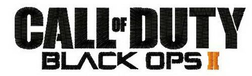 Call of Duty Black Ops 2 logo machine embroidery design