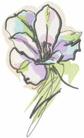 Water color flower free embroidery design