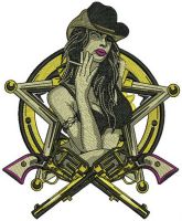 Sheriff's girlfriend 2 embroidery design