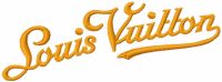 Louis Vuitton script logo embroidery design