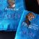 Blue towels with embroidered Arendelle princesses