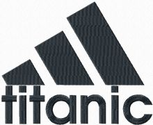Titanic Adidas logo embroidery design