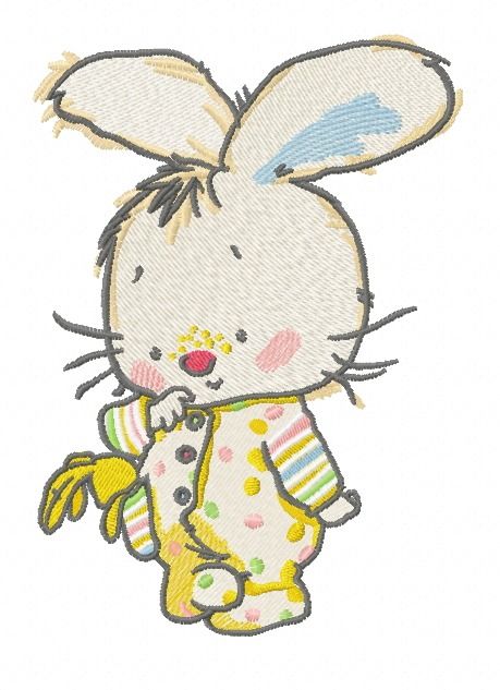 Baby bunny 4 machine embroidery design