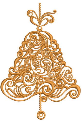 Christmas bell 3 machine embroidery design