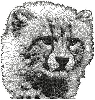 Snow Leopard free machine embroidery design