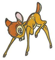 Careful Bambi embroidery design