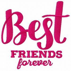 Best friends forever 2 embroidery design