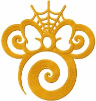 Mickey mouse swirl net embroidery design