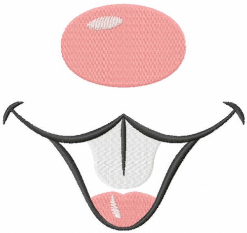 Mouse face mask embroidery design