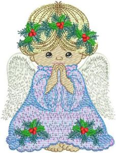 Praying Angel embroidery design