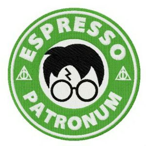 Espresso patronum embroidery design