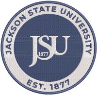 Jackson State University Round logo embroidery design