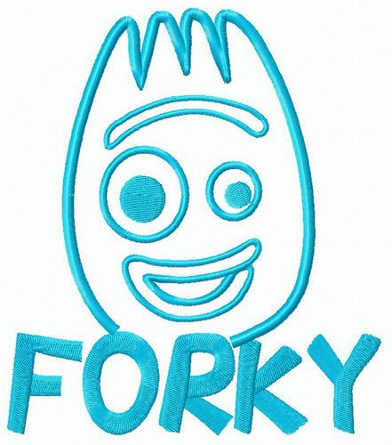 Forky Toy Story machine embroidery design