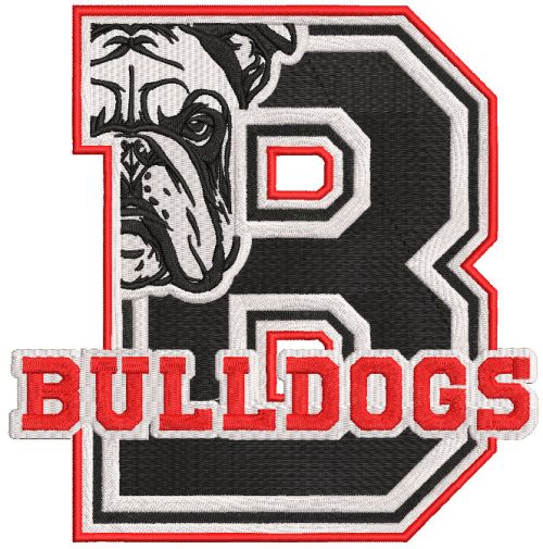 Georgia Bulldogs Art logo embroidery design