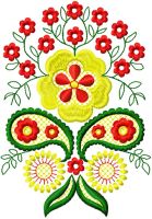Flowers Decor Element 2  embroidery design